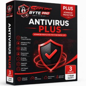 SecureBytePro Antivirus Plus (3 Devices / 1 Year)